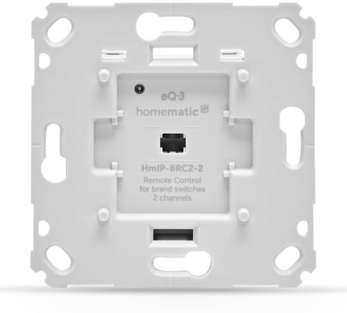 Homematic IP Wandtaster für Markenschalter – 2-Fach | Smart Home, Wandtaster schaltet Aktoren und Funktionen, Wandschalter, universell, 161839A0