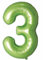 Folienballon Zahl 3 (Grün) von Trendario - XXL Riesenzahl 100cm Ballon - Helium Luftballons für Geburtstag, Partydeko, Hochzeit (Zahl 3, Grün)