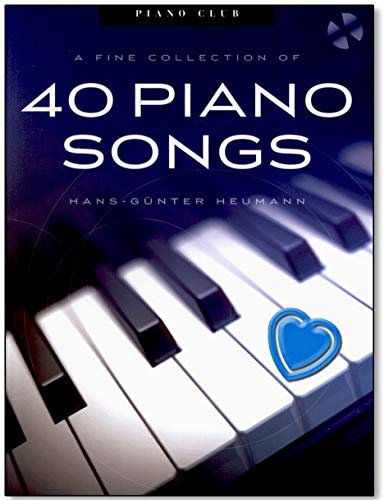 Piano Club A Fine Selection 40 Piano Songs - arrangements von Hans-Günter Heumann - Songbook für Klavier mit CD und bunter herzförmiger Notenklammer