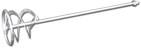 DEWEPRO® Wendelrührer - Wendel-Rührstab in Spiralform verzinkt, M14-Gewinde, Mörtelmischer ø130x600mm Mörtelrührer, Rührquirl zum Verrühren von pastösen Materalien