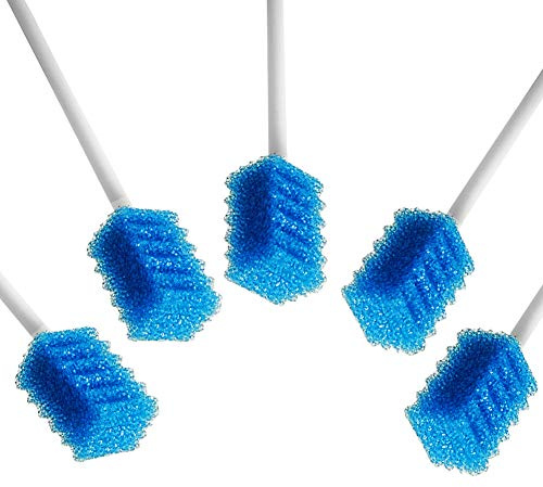 MUNKCARE Oral Care Swabs Einweg, Blau, 100 Stück