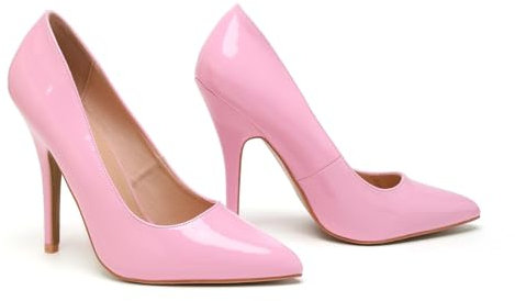Gizelle Damen Spitze Pumps, Rosa Lackierung, 44 -EU