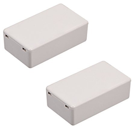 sourcing map DIY Anschlussdose Gehäuse 2Stk. 71x41x23mm Elektronische Kunststoff Kasten Weiß