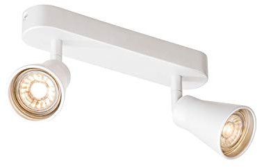 SLV Wand- und Deckenaufbauleuchte AVO CW Double/Decken- und Wand-Beleuchtung innen, Aufbau-Leuchte, Wandaufbauleuchte, Decken-Strahler / GU10 50.0W weiß, 1000890