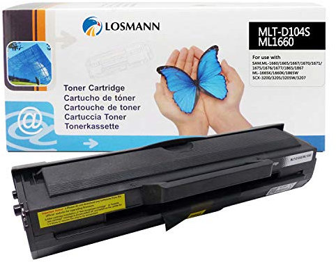 LOSMANN 1x Toner Kompatibel für Samsung ML-1660 / MLT-D1042S/ELS für ML1660 ML1660N ML1665 ML1666 ML1670 ML1672 ML1674 ML1675 ML1678 ML1860 ML1865 ML1865W SCX3000 SCX3200 SCX3200W SCX3205 SCX3205W