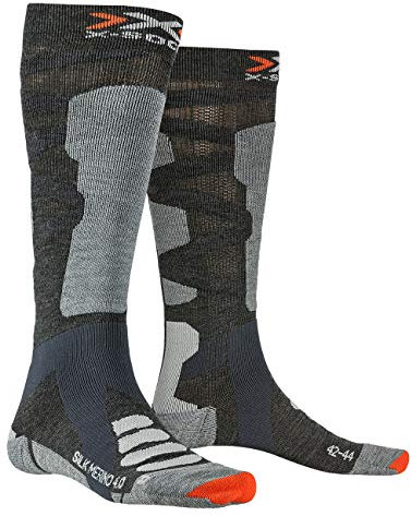 X-Socks X-Bionic Ski Silk 4.0 Socken, G038 Anthrazit Melange/Grau Melange, 42-44