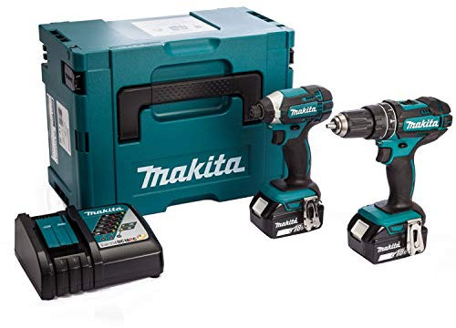 Makita DLX2131TJ 18V Combi & Impact Driver Twin Pack with 2 x 5.0Ah Batteries, Charger & Case