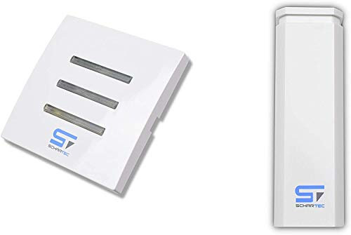 SCHARTEC Universal Rolladen Funkempfänger Set Funksteuerung mit Funkwandtaster Funk Fernbedienung