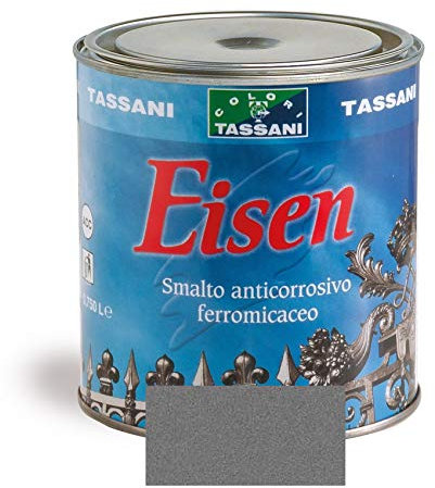 SMALTO ANTIRUGGINE FERROMICACEO ANTICORROSIVO PROTETTIVO 0,75 LT TASSANI (Grigio Naturale Grana Media)