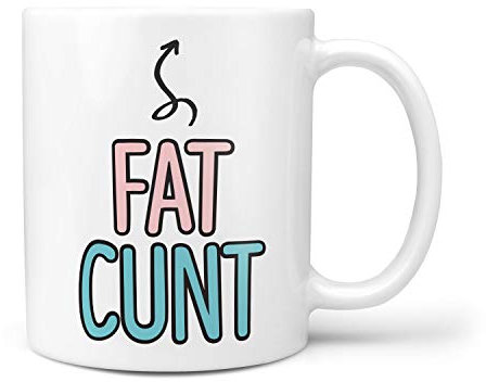 TeHe Gifts Fat C UNT Novelty 10oz Ceramic Gift Mug
