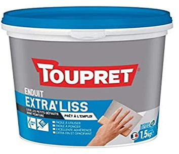 Toupret BCLIP1.5 Enduit pâte de lissage/Pot 1,5 kg prêt à l'emploi