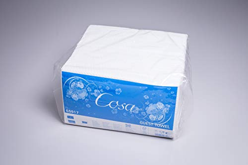 Mank Einweg Handtücher COSA, Tissue 4-lagig, weiß, 49 x 30 cm, in Folie oder im praktischem Dispenser, Einmalhandtücher, passende Handtuchspender auch erhältlich (125)