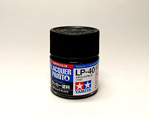 RCECHO Tamiya Model Color Lacquer Paint LP-40 Metallic Black 10ml 82140