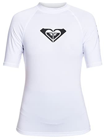 Roxy Womens Whole Hearted Rash Guard Set, Bright White, XS EU