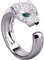 YINGQI 925 Sterling Silber Grüne Augen Leopard Ring Manschette Finger Gepflastert Zirkon Panther Tier Für Frauen Schmuck
