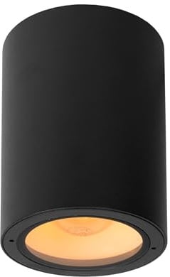 LUCIDE VOLANTIS - Ceiling Spotlight Indoor/Outdoor - Ø 10,8 cm - 1xE27 - IP54 - Black