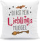 GRAVURZEILE Bedrucktes Kissen mit Motiv - Du bist Mein Lieblingsmuggel - Bezug mit Reißverschluss - Geschenk für Magie und Zauber Fans zum Geburtstag - 100% Polyester - 40 x 40 cm - Farbe mit Füllung