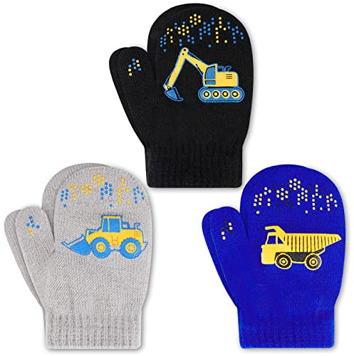 3 Paar Baby Fäustlinge Kinder Strick handschuhe Kleinkind Skihandschuhe für Mädchen Jungen Winter Handschuhe 1-3 Jahre alt…