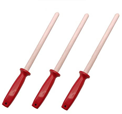 Messerschärfer, Keramikmaterial, Kochmesser, Schärfstab für Küche, 3 Stück