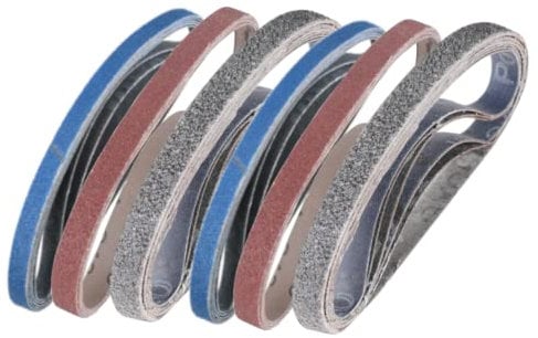 3/8 inch x 13 inch Knife Sharpening Sanding Belts Zirconia 40/60/80 Aluminum Oxide 120/240/320 Silicon Carbide 600/800/1000 Assorted Grits Sanding Belt for Sharp Knife Sharpener Belt Sander