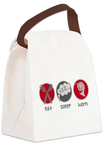 CafePress Eat Sleep Horn Cool Canvas Lunch Bag with Strap Handle