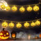 Halloween Deko 3M Halloween Lichterkette Mit 20 LEDs Hängend Halloween Kürbis Deko Garten Für Außen, Halloween Fenster Deko Außenlaterne Beleuchtetes Halloween Schild Laterne (Kürbis)