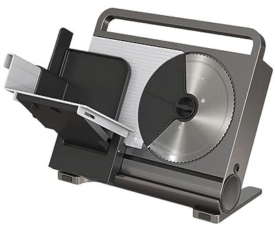 Electric stainless Steel Meat slicer 110V/220V Electric Meat Cutter Commercial Home Meat Slicing Machine (Color : Black, Size : 110V)