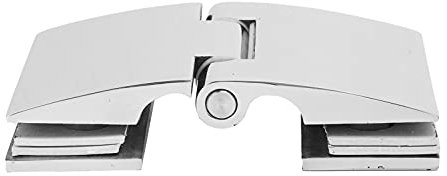 OqcEha Dusche Vorhang Scharniere, Edelstahl Scharniere, Türscharnier, gebogenes doppelseitiges Scharnier, Badezimmer-Edelstahlscharnier for 8–12 mm Glastüren, Wohnmöbel