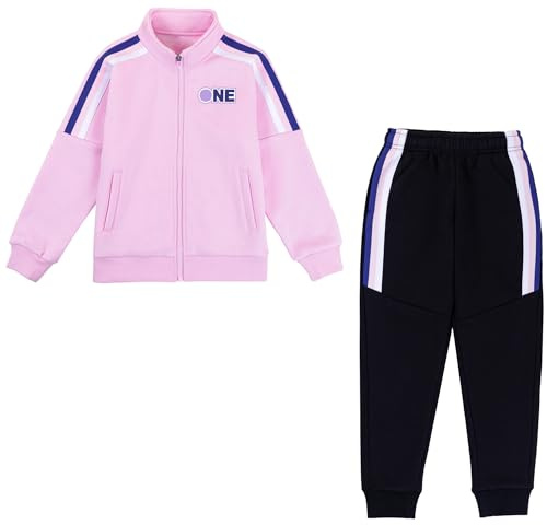 Tancefair Ensemble de survêtement pour fille - 2pièces Survêtement Fille Veste et Pantalon Tenue de jogging Haut Bas Ensemble de jogging pour enfants filles (4-15 ans)