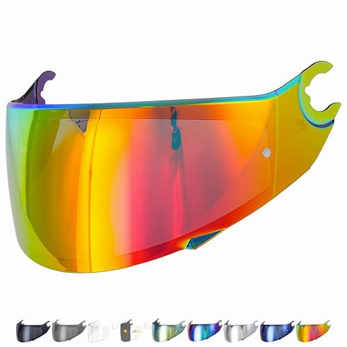 Everalo Visiere Casque Compatible avec Shark Spartan - Spartan 1.2 - Skwal - Skwal 2 - D Skwal - Ecran VZ160 VZ165 Pinlock Ready - Visière Anti-Rayures (Rouge)