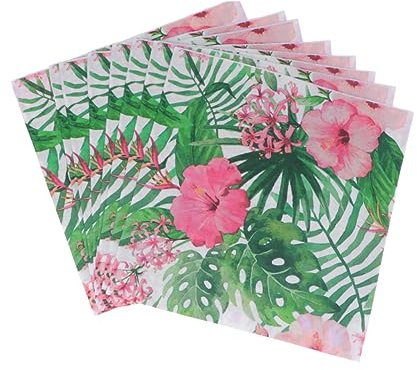 minkissy 20stücke Hawaii-party Servietten aus Papier Einwegservietten mit Monstera Kaktus-design Tropische Dekoration für Picknicks Feiern und Empfänge