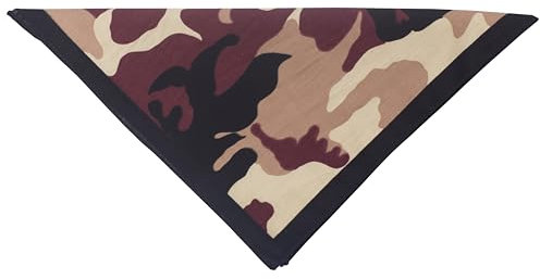 fashionchimp Bandana aus 100% Baumwolle, Premium-Qualität, Nicki-Halstuch für Damen und Herren, 50x50cm (Dessert-Camo) BAN048