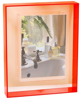 AGONEIR Moderner Acryl-Bilderrahmenhalter, transparenter und farbiger Acryl-Fotorahmen