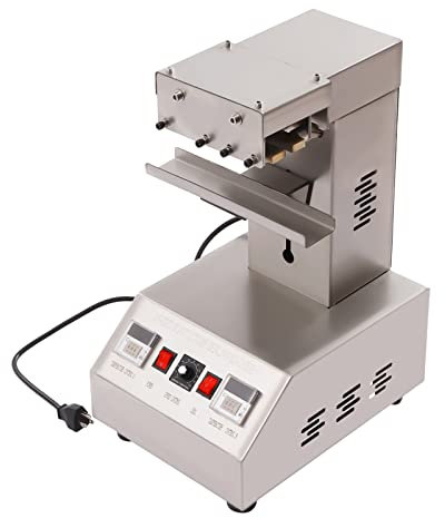 Machine Devices Máquina selladora de Tubos eléctrica DF-20, sellador de Tubos de Tubos de Acero Inoxidable de plástico Ajustable con Velocidad y Temperatura con 2 Tubos de calefacc
