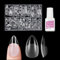 Kurz Mandel Nagelspitzen, Venares 120 Stück Nageltips Mandel Kurz 12 Größen Full Cover Nail tips Almond Short mit Kleber, Künstliche Nägel Soft Gel tips für Gelnägel Starterset Nagelverlängerung