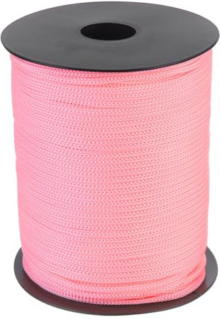 QUARKZMAN Polypropylen-Seil 3mm Polypropylenseil 10Om PP Flechtleine Textilseil Leine Nylonschnur Schnur Reißfeste Rope Kunststoffseil für Wäscheleine Camping Wandern Outdoor, Pink