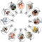 Lot de 12 porte-clés de baptême personnalisables en couleur – Coupe-ongles et décapsuleur avec sacs cadeaux en organza, blanc, 12 Count (Pack of 1)