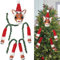 Grinch Dekor für Weihnachtsbaum,lustiger Weihnachtsbaumschmuck,Weihnachten Grinch Körper Ornament,Grinchs Elfenkopf/Arm/Bein für Weihnachtsbaumstola Elf gefülltes Bein Stecken Baumspitze Ornamente