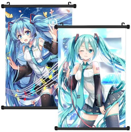 IFHDO 2 Stück Rollbild Poster, anime Poster, Bilder Aufhängen Poster für Wanddekoration Manga Poster Kunstdruck Wandbild 40 x 60 cm