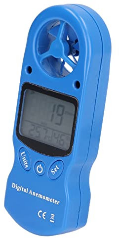 Universelles Digitales Anemometer, Leichter Windsurf-Windmesser, Tragbar, Blau