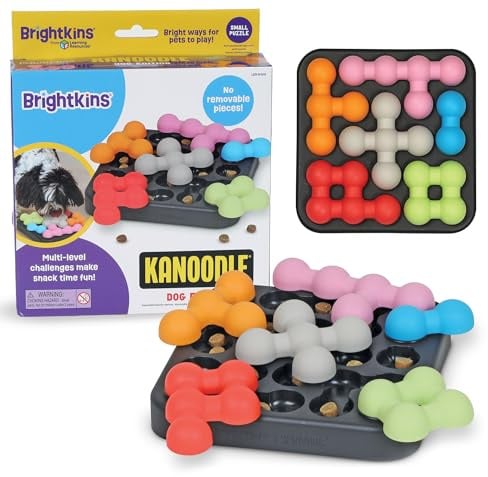 BrightKins Kanoodle Dog Edition Small, Interactive Pet Toy, Dog Puzzle Toy, Enrichment Toy for Dogs, Slow Feeder