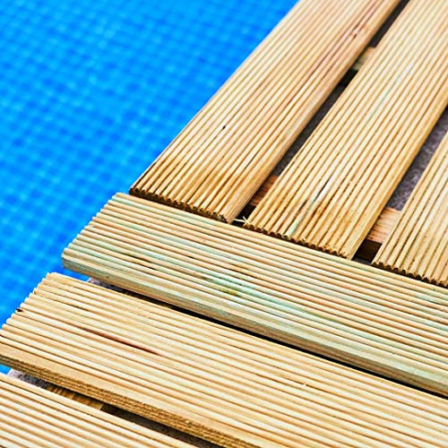 Nortene - Baldosas De Tarima De Madera | 100x100x4,4 Cm | Tablones De Tarima De Madera De Pino para Jardín Balcón Terraza