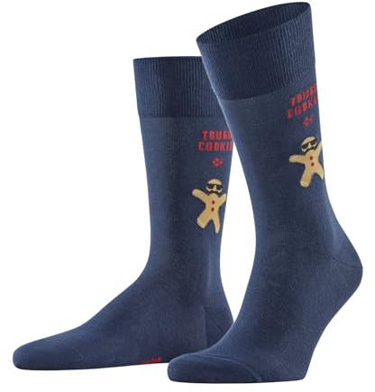 Burlington Herren Socken Tough Cookie M So Baumwolle gemustert 1 Paar, Blau Marine 6120, 40-46