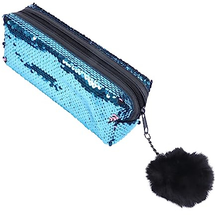 LALAFINA Meerjungfrau Tasche aus Glitzermaterial Federmäppchen mit Pailletten Kosmetiktasche für Damen Leicht und Tragbar für Reisen und Camping