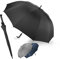 Langenberg Stockschirm sturmfest LORD – [EXTRA SPANNWEITE] Regenschirm groß mit nachhaltiger Bespannung – Umbrella inkl. automatischer Öffnung, Windproof-Technologie und edlem Griff