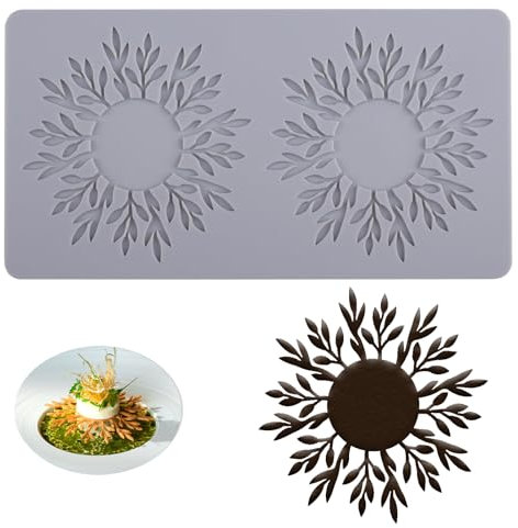 YapitHome Stampi Silicone per Tiles, Stampi per Fondente in Pizzo per Decorazioni per Piatti, Decorazione della Torta, Fondente, Cioccolato, Dessert