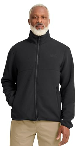Jack Wolfskin Männer Lite Curl FZ, Midlayer Herren Jacke, hochflorige Fleecejacke für Herren mit 2-Wege-Reißverschluss und Hüfttaschen, Übergangsjacke Herren