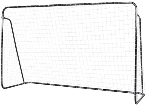 LALAHO But de Football Extérieur, Cage de Foot pour Enfants, 182×120×60 CM, Poteau de But en Acier Galvanisé, Filet de Football en PE Résistant À La Corrosion