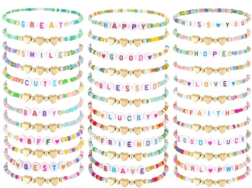 ViEinkaufen 36 Pcs Colorful Friendship Bracelet Set