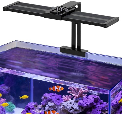 hygger Aquarium LED Licht für Salzwasser, 35W Clip On Meerwasser Beleuchtung für Aquarien 24/7-Modus Aquarium Lampe mit Timer Nano-Tank-Riffleuchte für Korallen Coral Marine